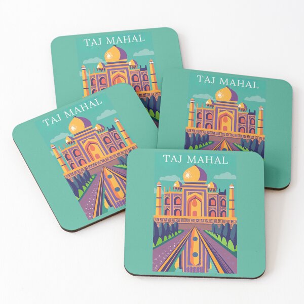 Item preview, A Vintage Travel Art of the Taj Mahal in Agra - India  designed and sold by GoodOldVintage.