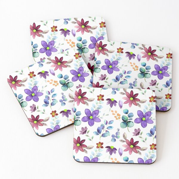 Item preview, Pink Watercolor Floral Pattern Leggings,Elegant Floral,Leggings Pattern Flowers, designed and sold by seritik.