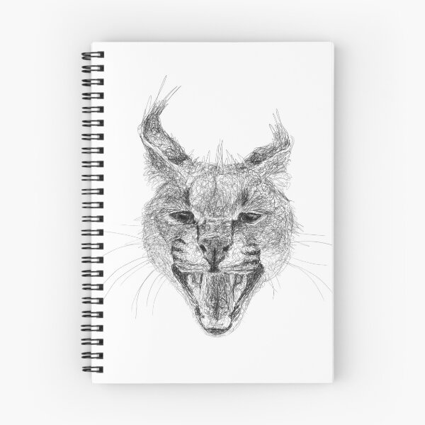Artikelvorschau, Caracal Scribble Art entworfen und verkauft von CaroScribbles.