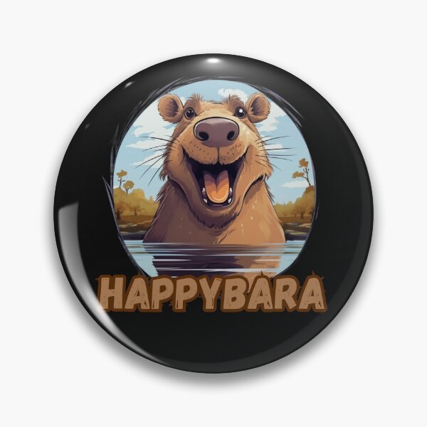 Item preview, Happybara, funny capybara art design designed and sold by OnionsFamily.