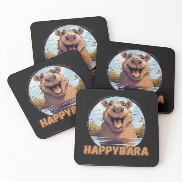 Item preview, Happybara, funny capybara art design designed and sold by OnionsFamily.