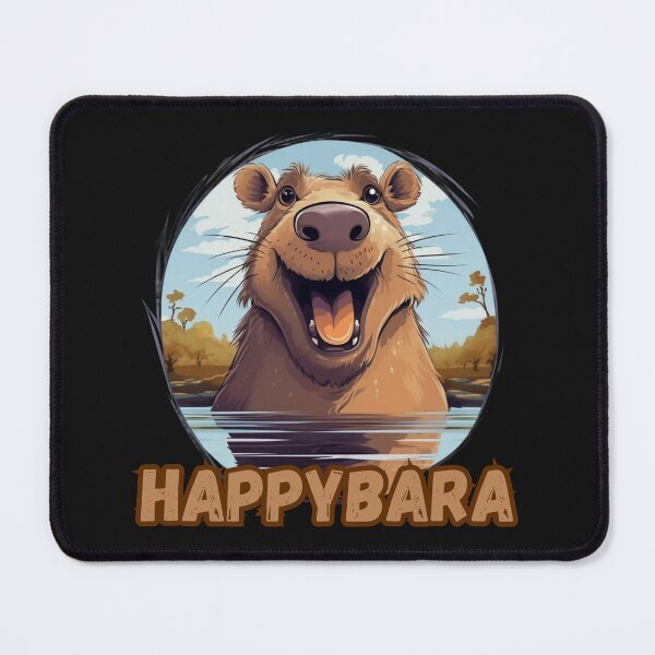 Item preview, Happybara, funny capybara art design designed and sold by OnionsFamily.