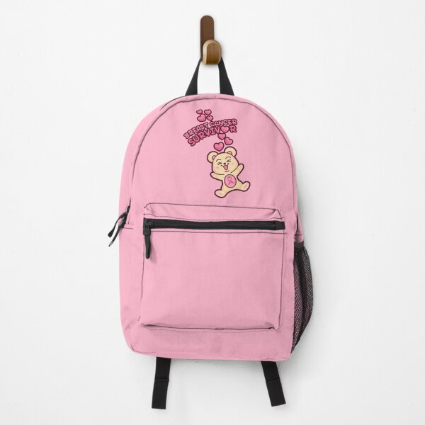 Item preview, BREAST CANCER SURVIVOR - Happy Bear Cheering With Hearts designed and sold by Darling DeDe.