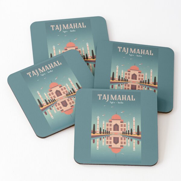 Item preview, A Vintage Travel Art of the Taj Mahal in Agra - India  designed and sold by GoodOldVintage.