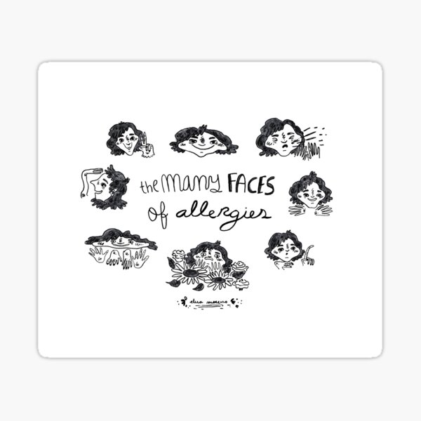 The many faces of allergies Sticker