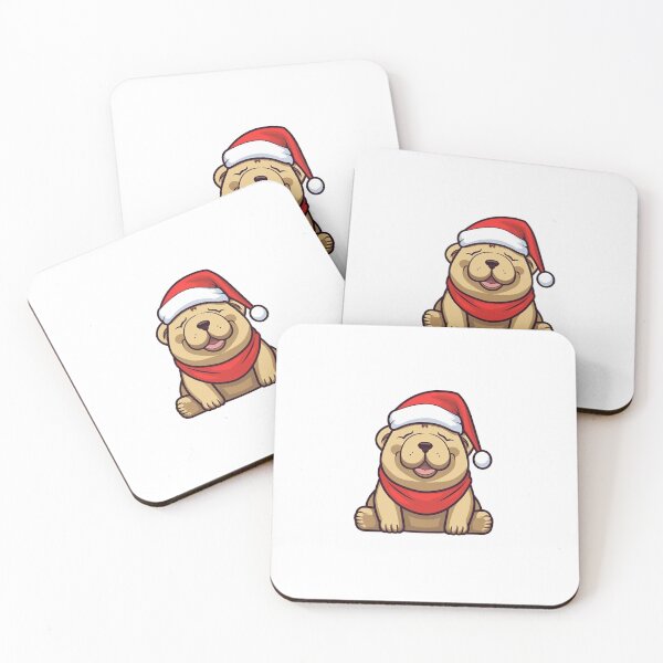 Item preview, Kawaii Chinese Shar-Pei Christmas designed and sold by CUTEDOGGIEZ.