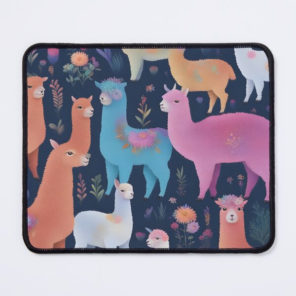 Item preview, colorful lamays in a clearing designed and sold by Animal-artworld.