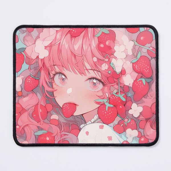 Item preview, Adorable Pink Sakura and Strawberry Anime Girl designed and sold by bubblegoth.