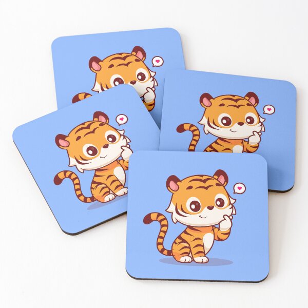 Item preview, Cute Tiger with Korean Love Sign - Cartoon Vector Icon designed and sold by hjian8219.