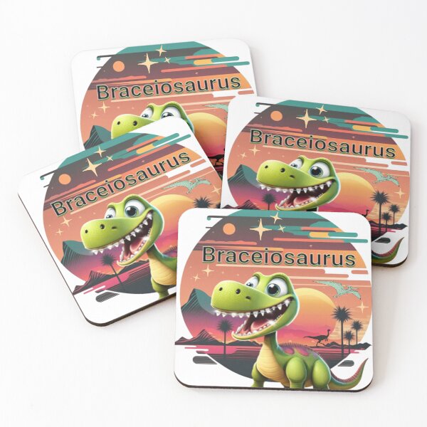 Item preview, Braceiosaurus (a dinosaur with braces) designed and sold by TempoTees.