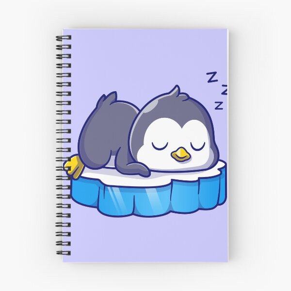 Item preview, Cute Penguin Sleeping on Ice - Cartoon Vector Icon designed and sold by hjian8219.