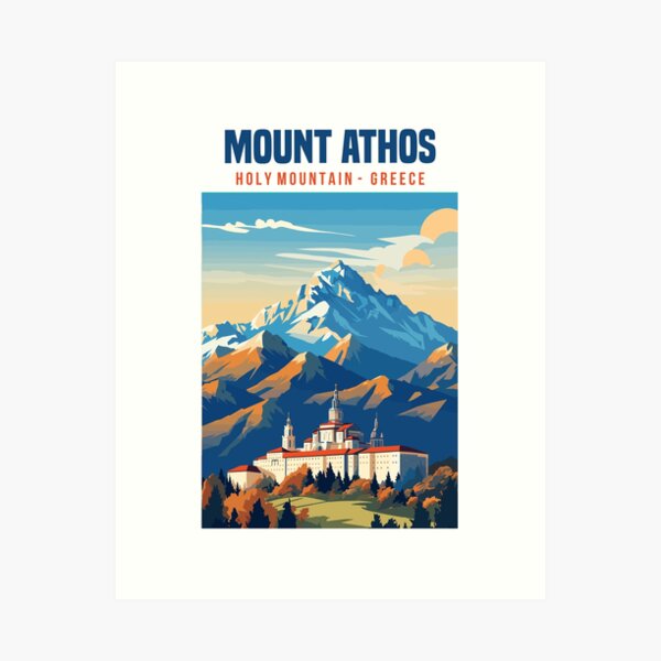 Item preview, Mount Athos, Agion Oros, Greece Travel poster designed and sold by Travel-Graphix.
