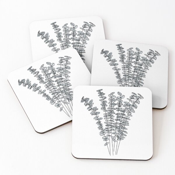 Item preview, Messy Watercolor Baby Blue Eucalyptus Leaves  designed and sold by makesbymiss.