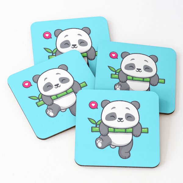 Item preview, Cute Panda Hanging Bamboo - Cartoon Vector Icon designed and sold by hjian8219.