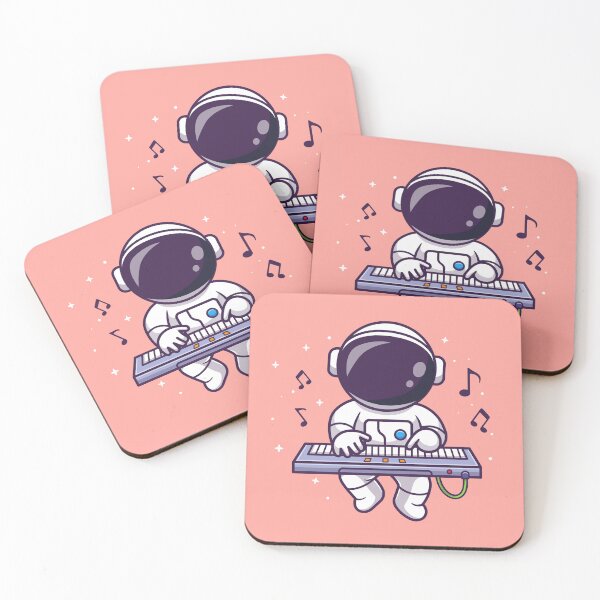 Item preview,  Cute Astronaut Playing Space Piano - Cartoon Vector Icon designed and sold by hjian8219.