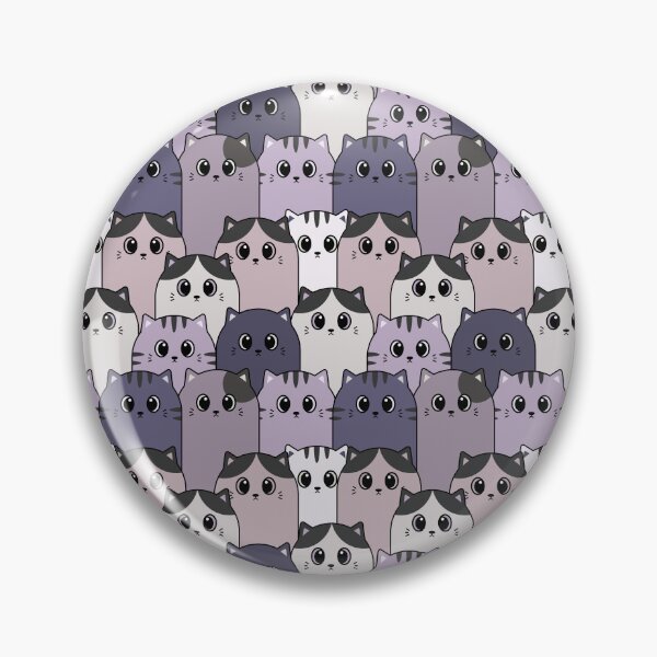 Item preview, Cute and Colorful Cat Crew Repeated Pattern - Purple designed and sold by PearlMoonGrapes.