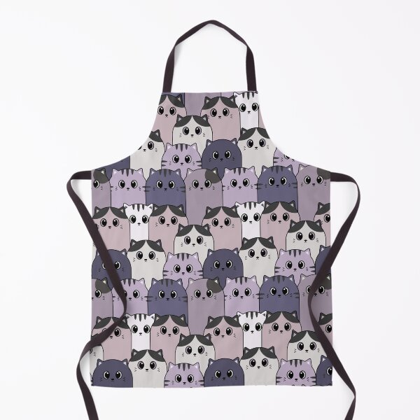 Item preview, Cute and Colorful Cat Crew Repeated Pattern - Purple designed and sold by PearlMoonGrapes.