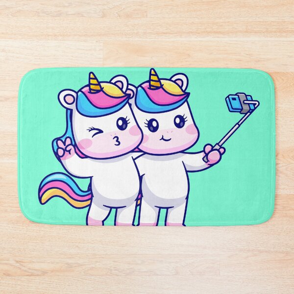 Item preview, Cute Unicorn Couple Taking Selfie - Cartoon Vector Icon designed and sold by hjian8219.