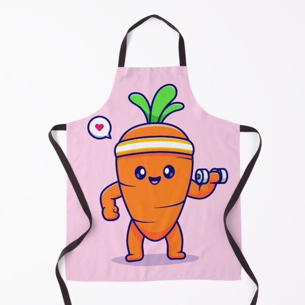 Item preview, : Cute Carrot Lifting Dumbbell - Cartoon Vector Icon designed and sold by hjian8219.