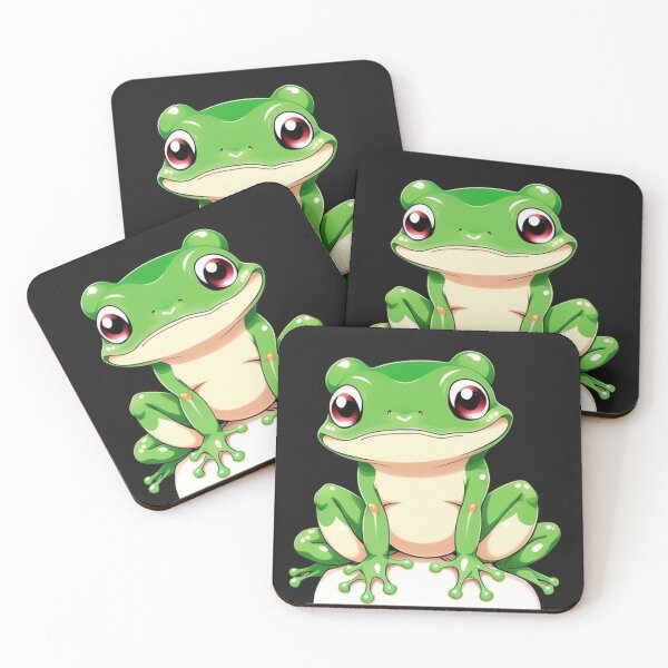 Artikelvorschau, Niedlicher Anime-Frosch entworfen und verkauft von ZeeArtStudio.