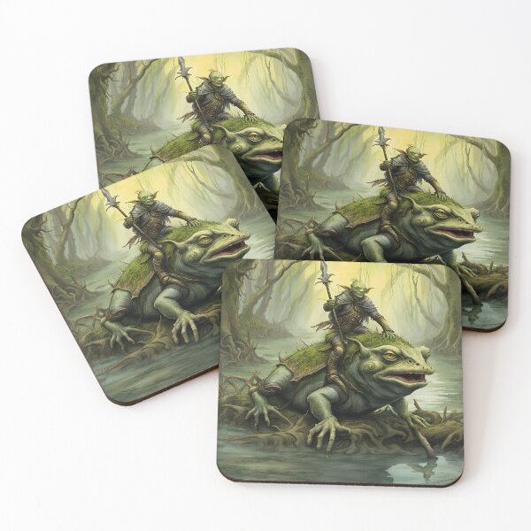 Item preview, A Goblin Warrior atop his Giant War Toad designed and sold by MrTees.