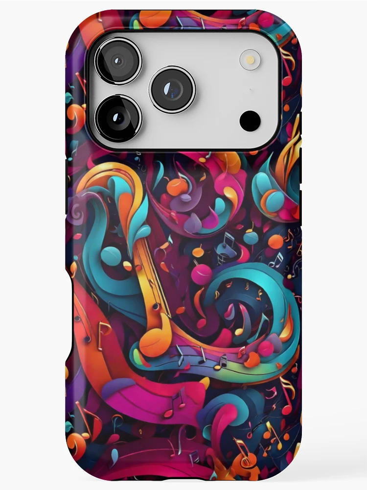 Thumbnail 1 of 4, iPhone Case, Abstract Musical Notes Pattern designed and sold by Patternliss.