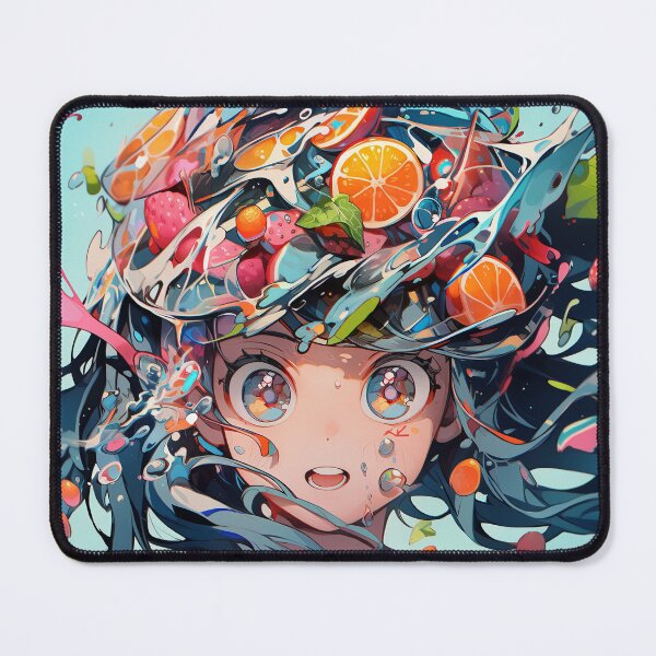 Item preview, Adorable Surreal Fruit Juice Splash Anime Girl designed and sold by bubblegoth.