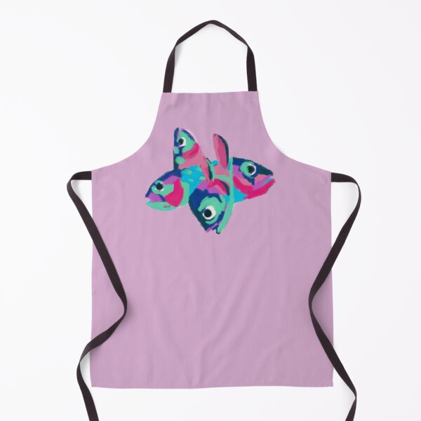 Item preview, Multicolored fish heads (pink background) designed and sold by MentaLee.