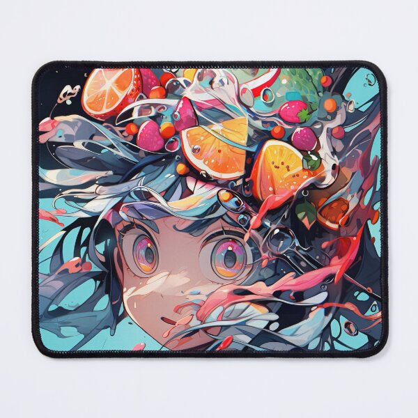 Item preview, Adorable Surreal Fruit Cap Anime Girl designed and sold by bubblegoth.