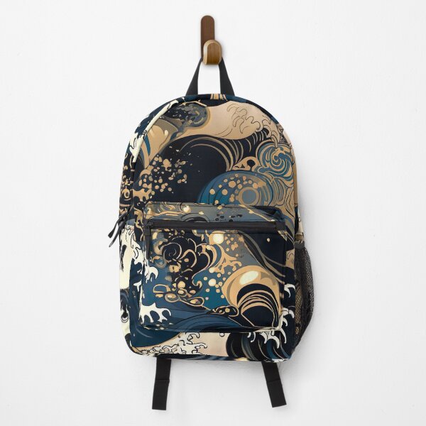 Item preview, Hokusai Waves Golden Deluxe - Anime Patterns designed and sold by KAIGAME Art.
