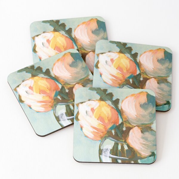 Item preview, Seafoam round vase floral designed and sold by Artby-joelle.