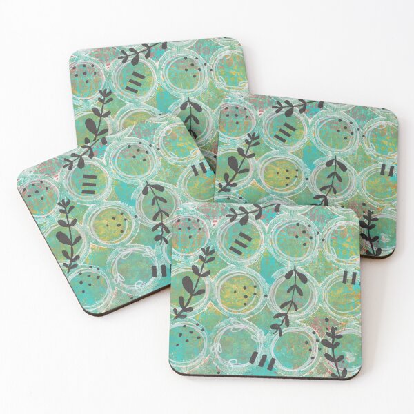 Item preview, Green Circles with Leaves designed and sold by clothpaperpixel.