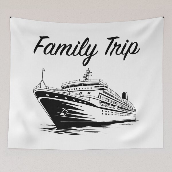 Artikelvorschau, Kreuzfahrtschiff – Familienurlaub (schwarze Schrift) entworfen und verkauft von VelvetRoom.