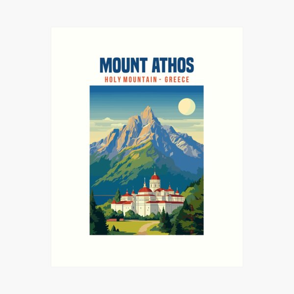 Item preview, Mount Athos, Holy Mountain Travel Poster designed and sold by Travel-Graphix.