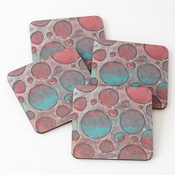 Item preview, Red + Turquoise Circles designed and sold by clothpaperpixel.