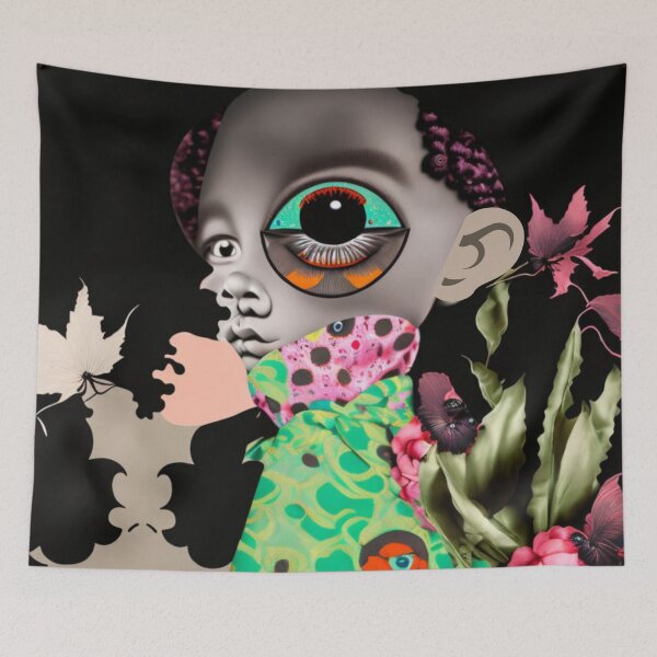 Item preview,  Surreal Collage Doll Face - Dark Acadamia Artwork  designed and sold by KrisantoArts.