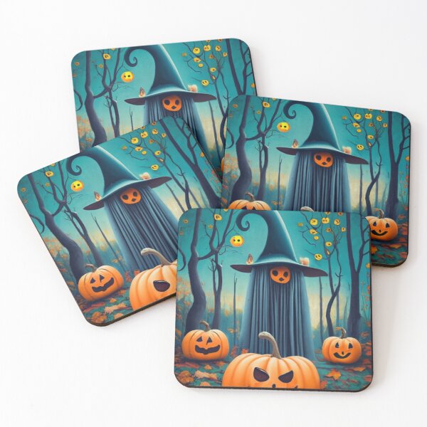 Item preview, Funny Pumpkins with a scary ghost in woods designed and sold by Studio-DesignWw.