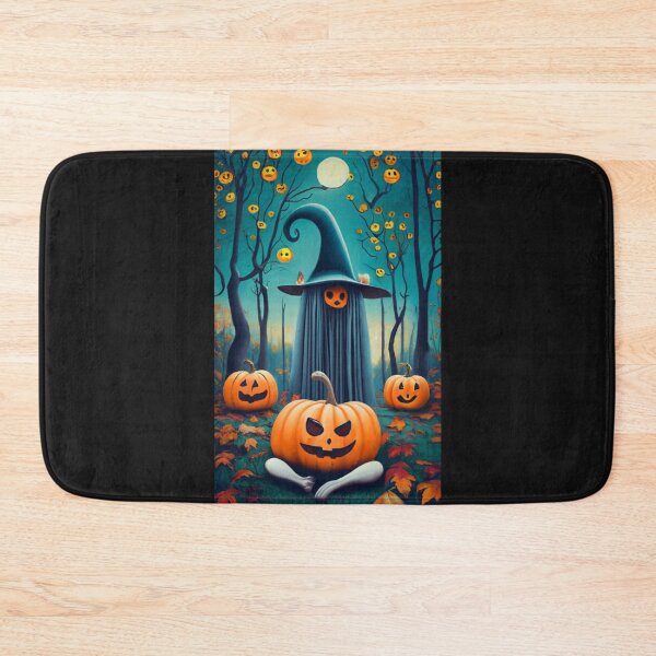 Item preview, Funny Pumpkins with a scary ghost in woods designed and sold by Studio-DesignWw.