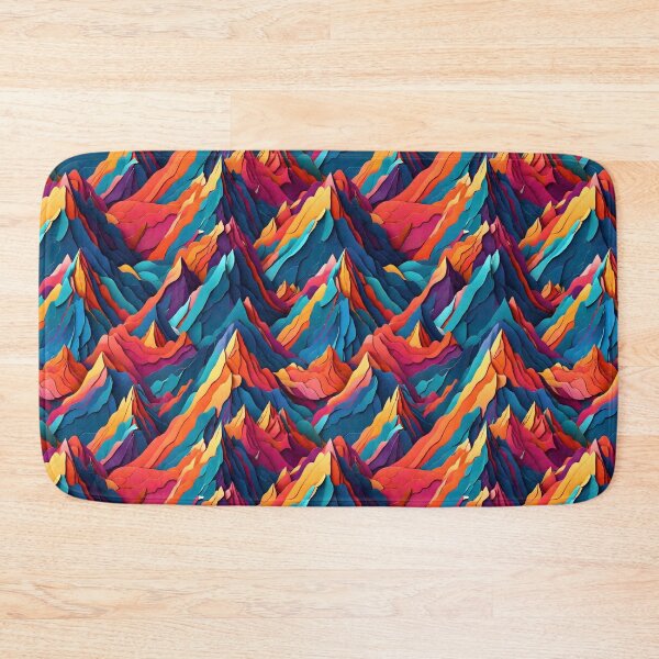 Item preview, Retro Mountains Pattern designed and sold by Patternliss.