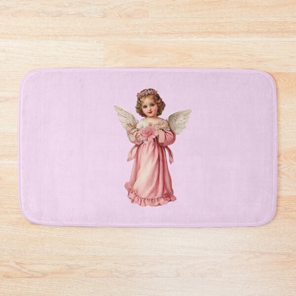 Item preview, Vintage Pink Baby Christmas Angel with Wings designed and sold by PUFFYP.