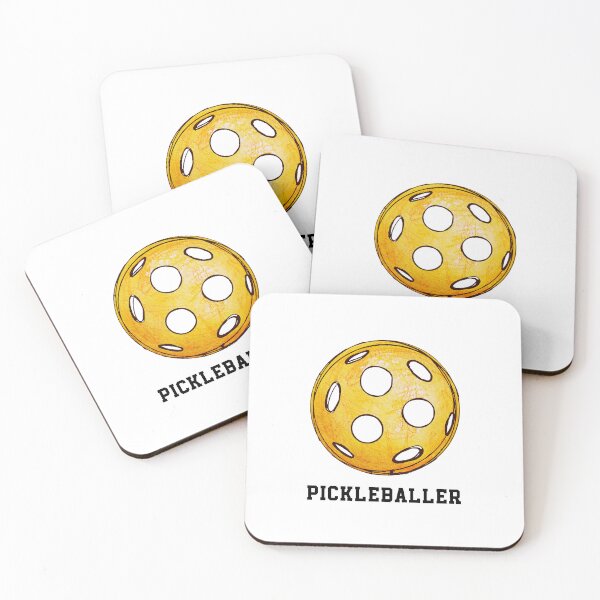 Item preview, Simple pickleballer illustration in watercolor yellows and oranges designed and sold by PenToPixel.