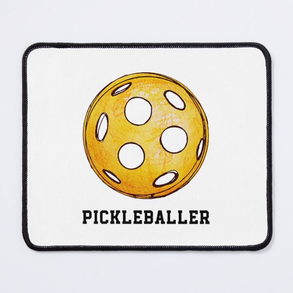 Item preview, Simple pickleballer illustration in watercolor yellows and oranges designed and sold by PenToPixel.