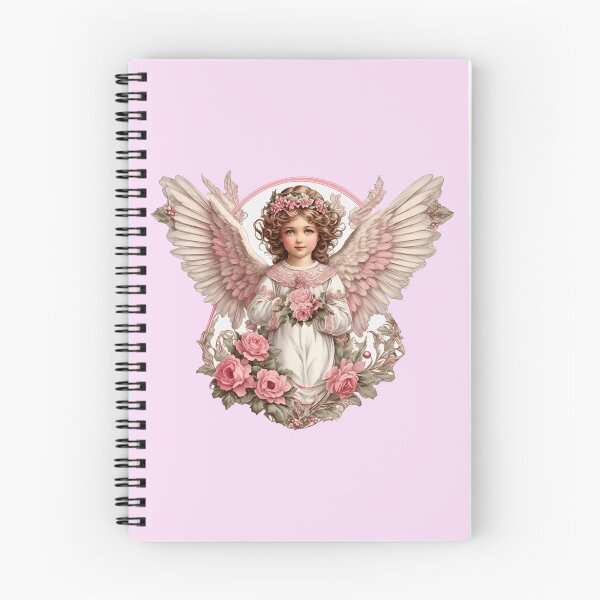 Aperçu de l'œuvre Copie d'un ange de Noël bébé rose vintage avec des ailes créée et vendue par PUFFYP.
