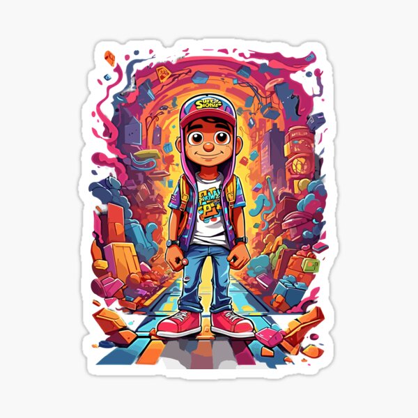 New Subway Surfers Collectible 2 Mini Figures Skating Jake With Lit  Sticker