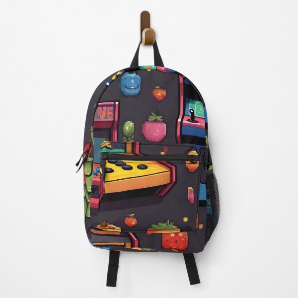 Item preview, 80s arcade-inspired design with pixelated characters designed and sold by ThePastinPrints.