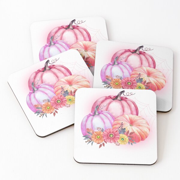 Item preview, PINK HALLOWEEN.Pink pumpkins , happy halloween ,watercolor pumpkins designed and sold by Avenue-Elegance.