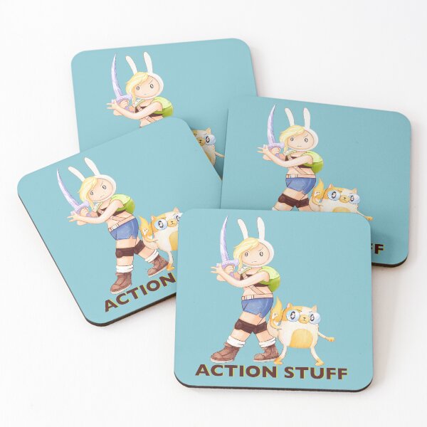 Item preview, Action Stuff! Fionna and Cake / Adventure Time fan art designed and sold by Lavinia Knight.