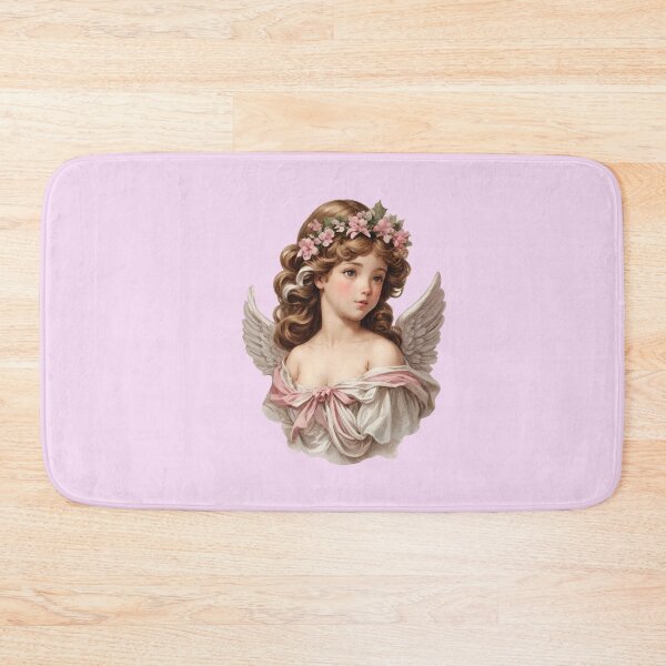 Item preview, Vintage Pink Girl Christmas Angel with Roses Y2K designed and sold by PUFFYP.