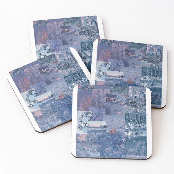 Item preview, cerulean collage wallpaper designed and sold by hales3204.