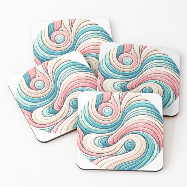 Item preview, Pastel Swirling Wave Abstract Artwork designed and sold by OniumEth.